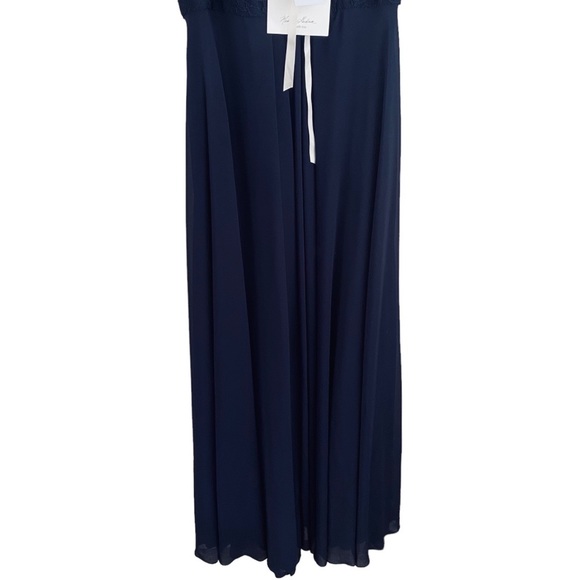 PLUS Morilee Madeline Gardner Navy Lace & Chiffon Flowy Formal Maxi Dress 18 - Picture 9 of 10